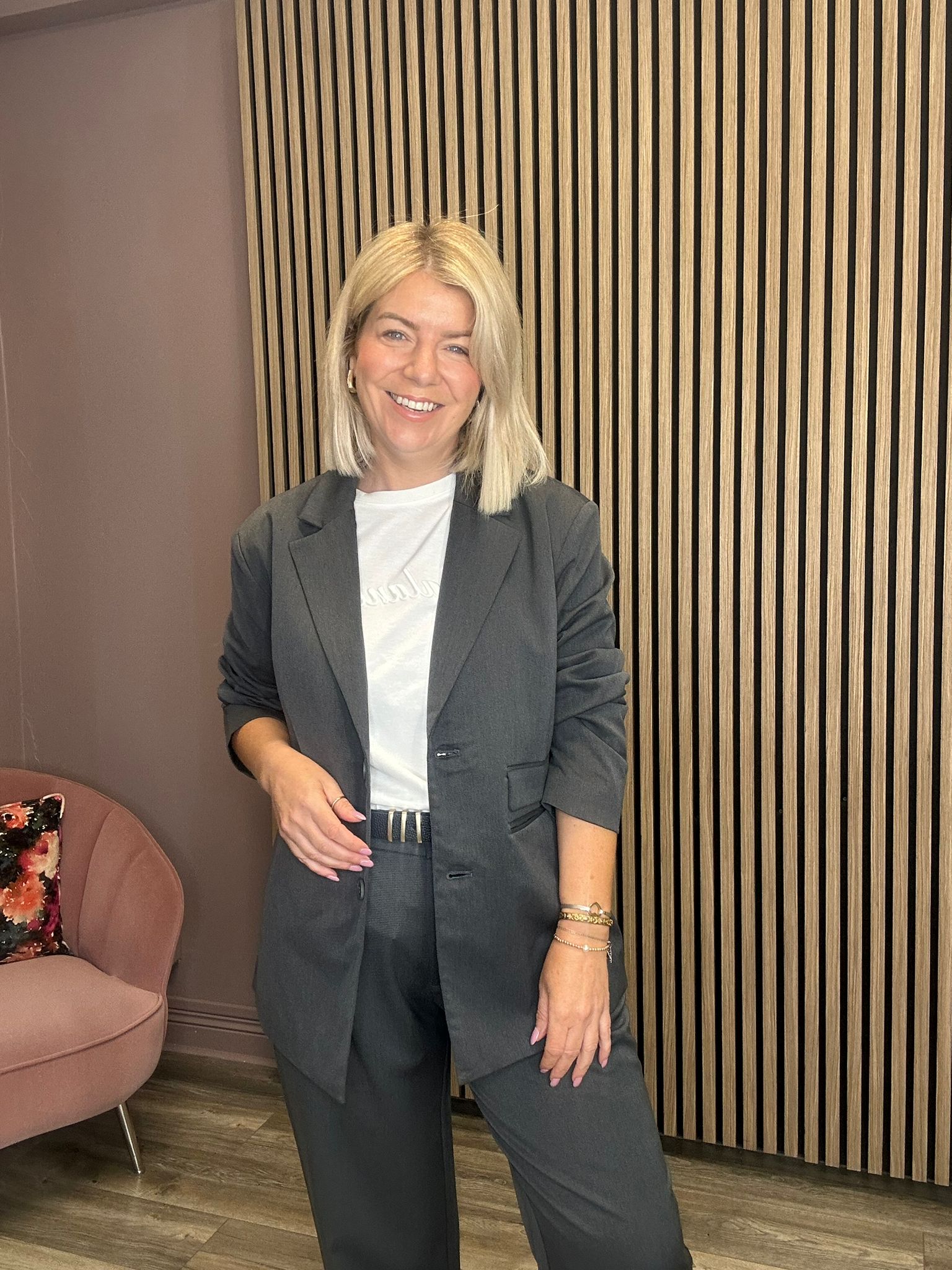 Jean Oversized Blazer (Asphalt/Melange)