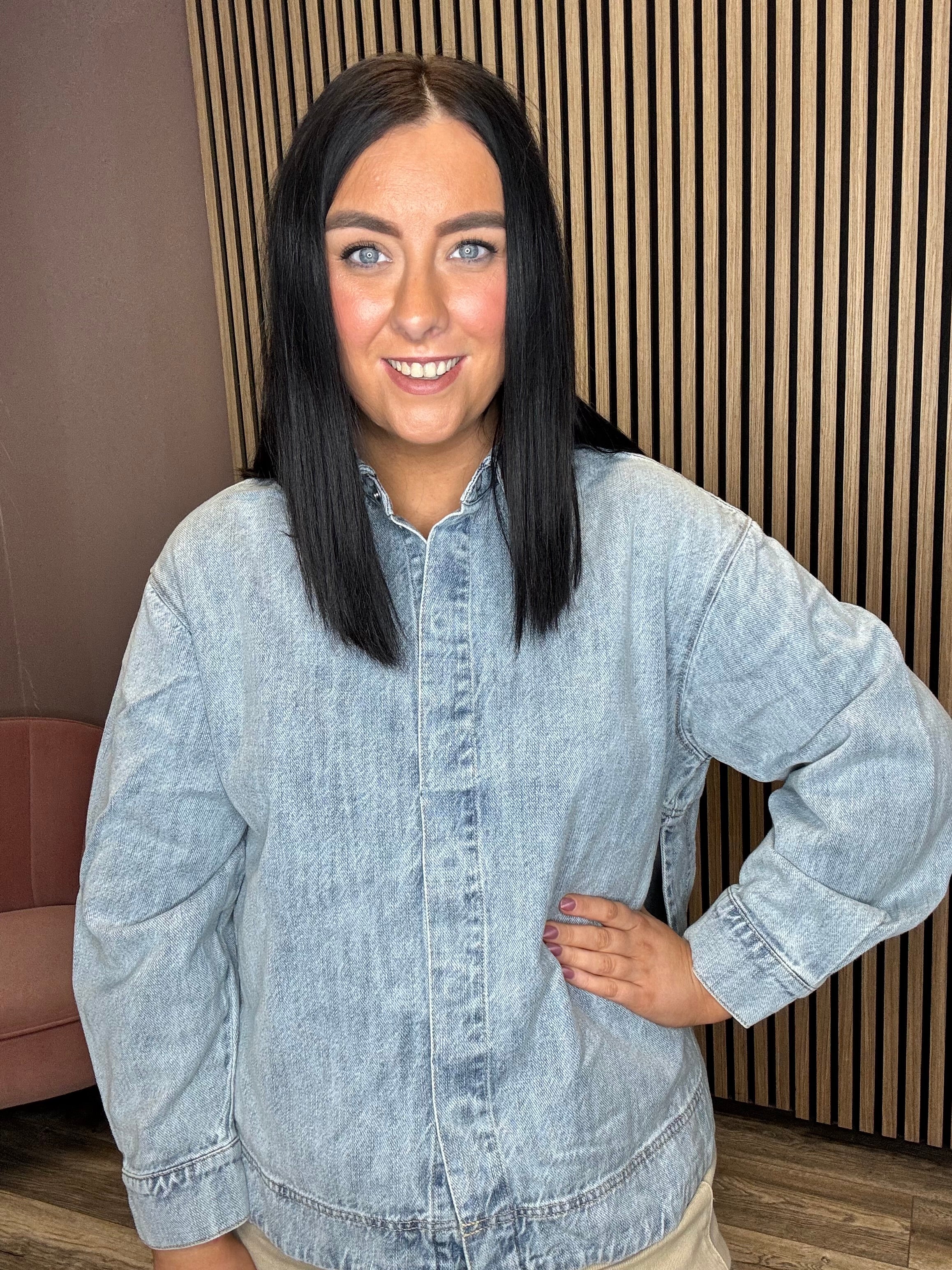 Ada Denim Shirt (Light Blue)