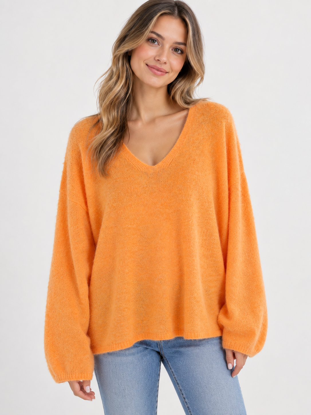 Kyla Jumper (Orange Pop/ Melange)