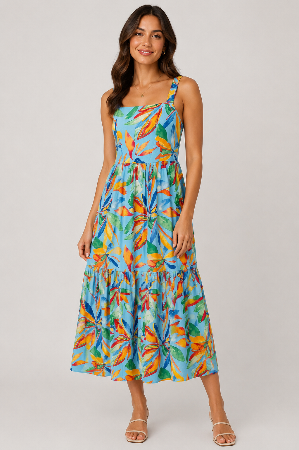Clarissa Midi Dress (Blue)