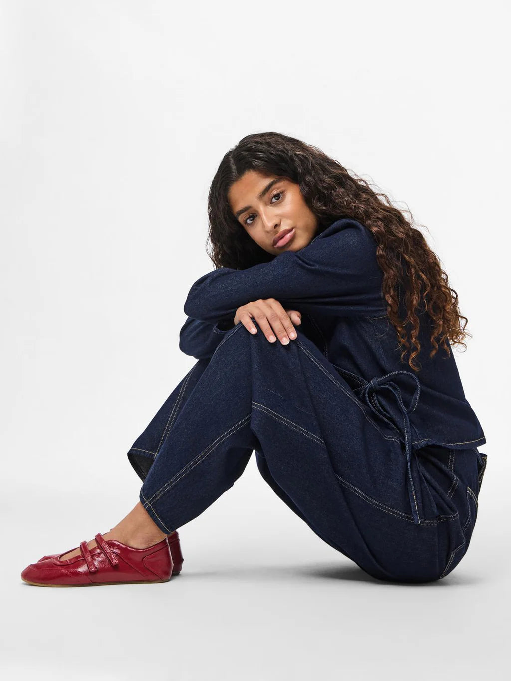 Farah Tie Barrel Fit Jeans (Dark Blue)