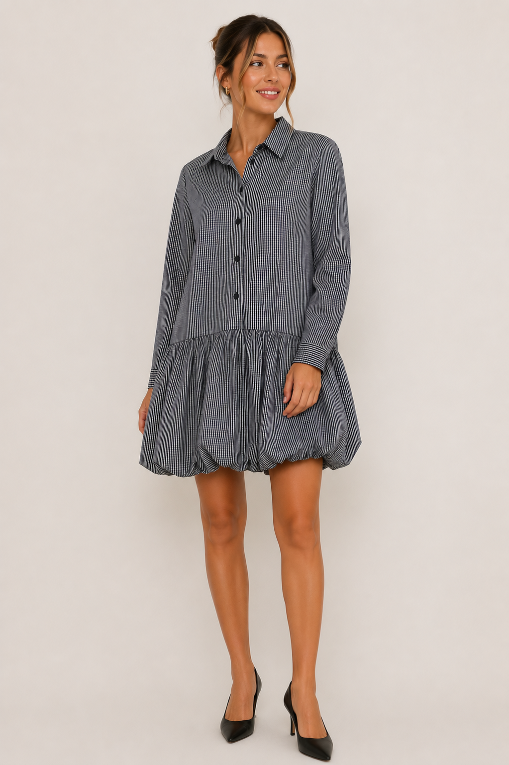 Arerie Dress (Navy/White)