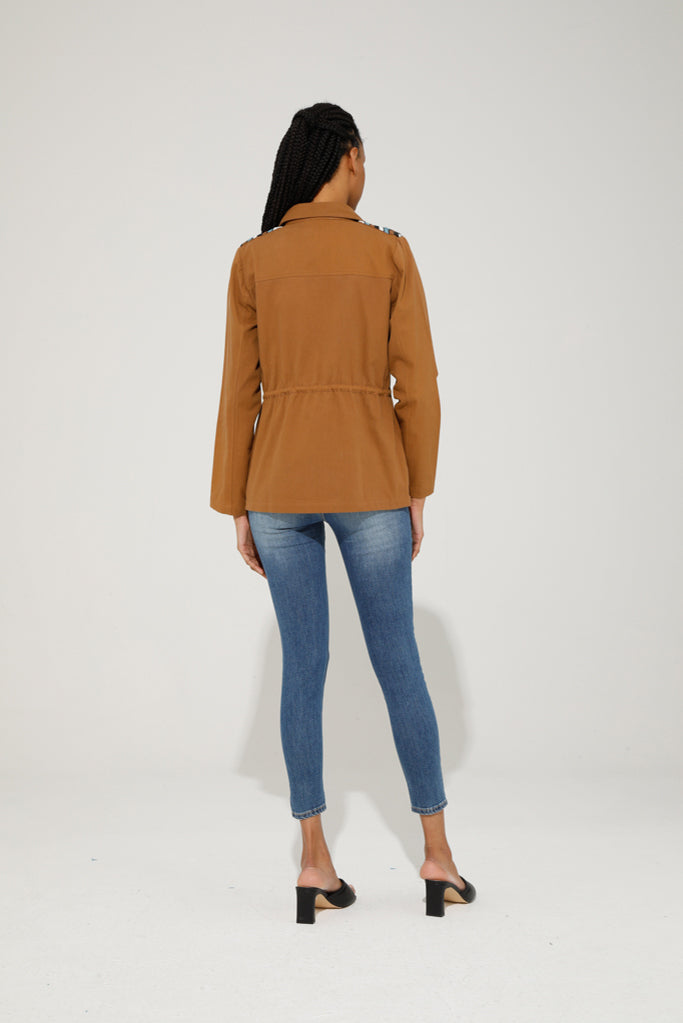 Kate Embellished Jacket (Brown)