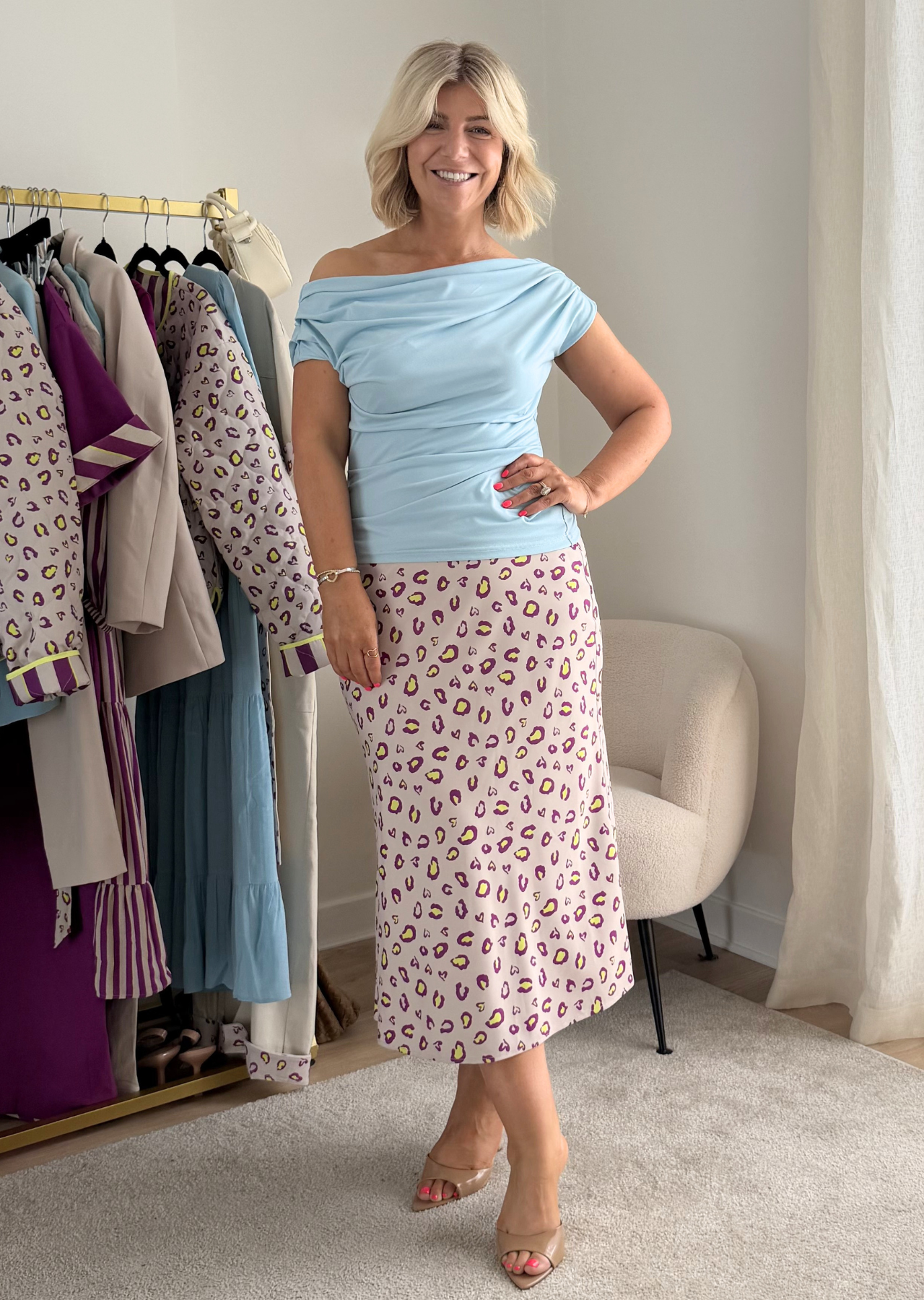 Ray Midi Skirt (French Oak)
