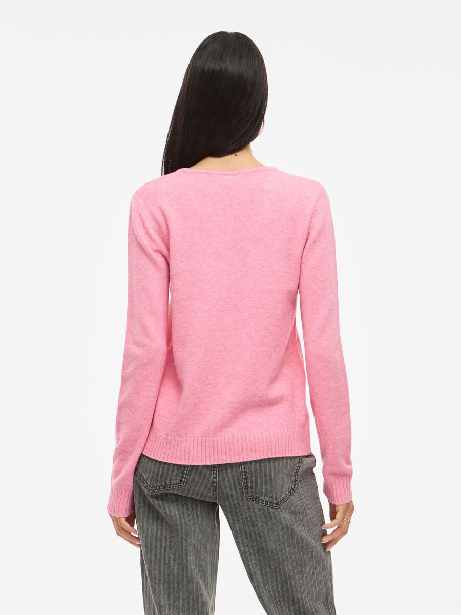 Miela V-Neck Jumper (Sangria Sunset)