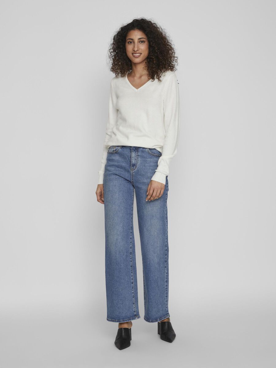 MIELA V-NECK JUMPER (WHITE)