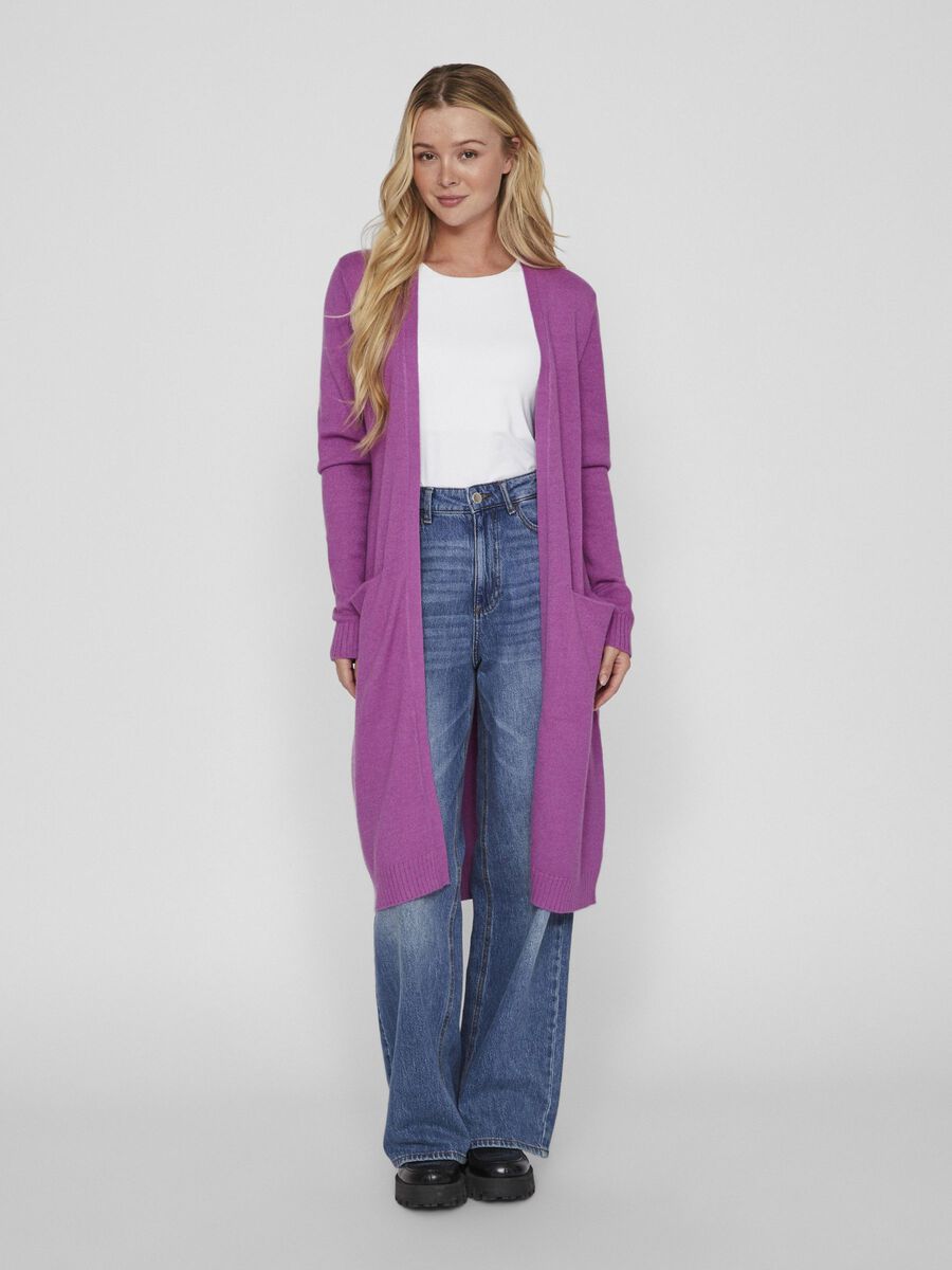 Sian Longline Cardigan (Cattleya Orchid/Dark Melange)