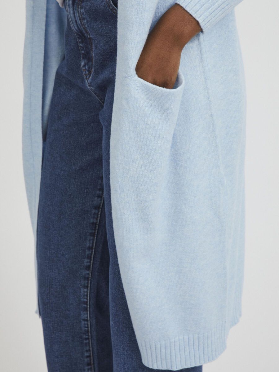Sian Longline Cardigan (Kentucky Blue/Melange)