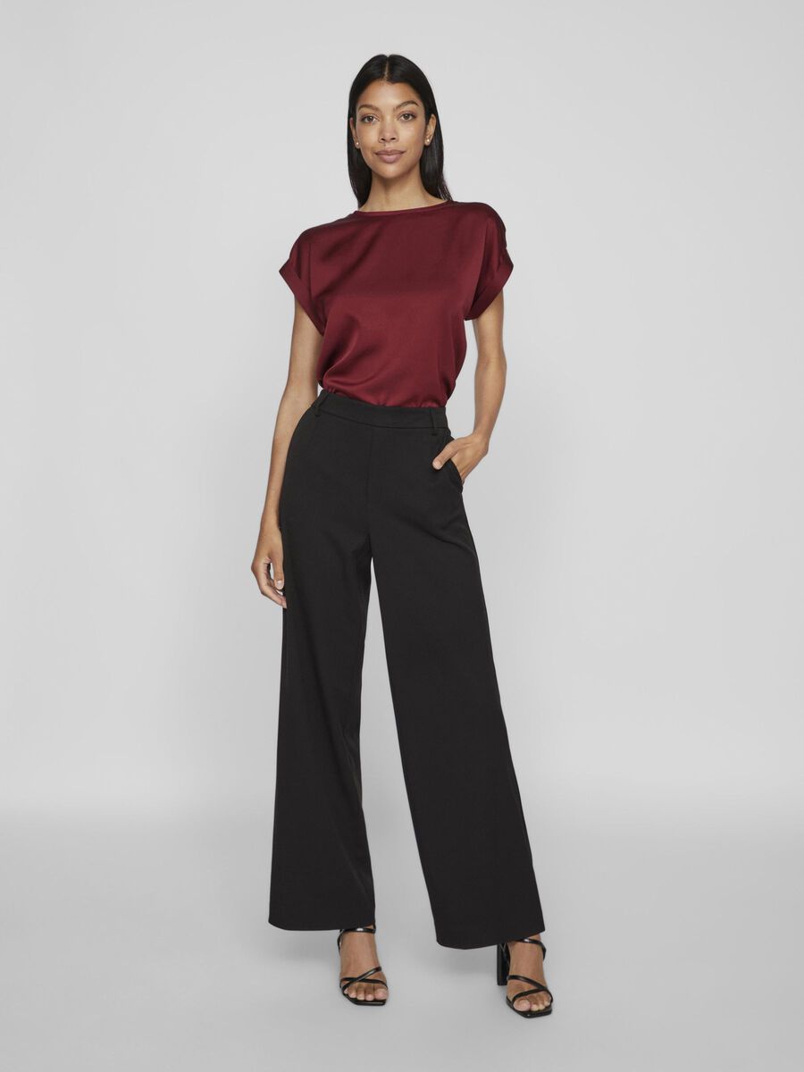 Elle Satin Top (Cabernet)