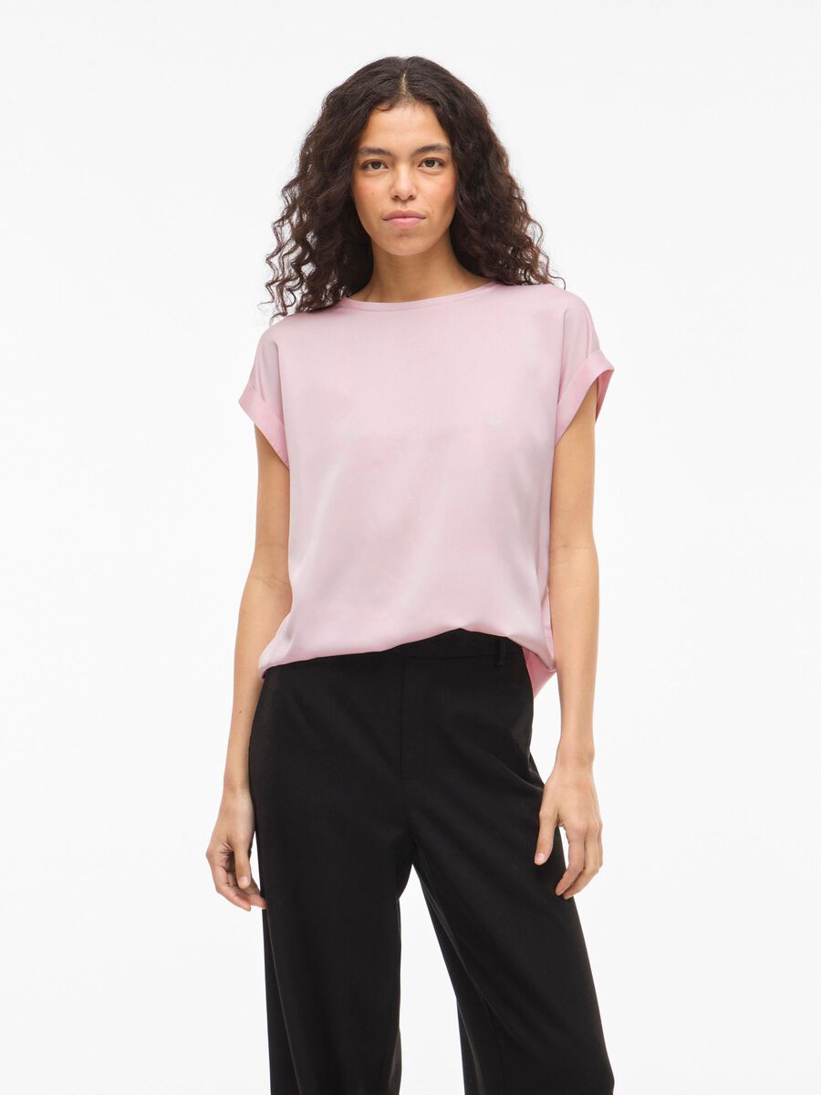 Elle Satin Top (Cherry Blossom)