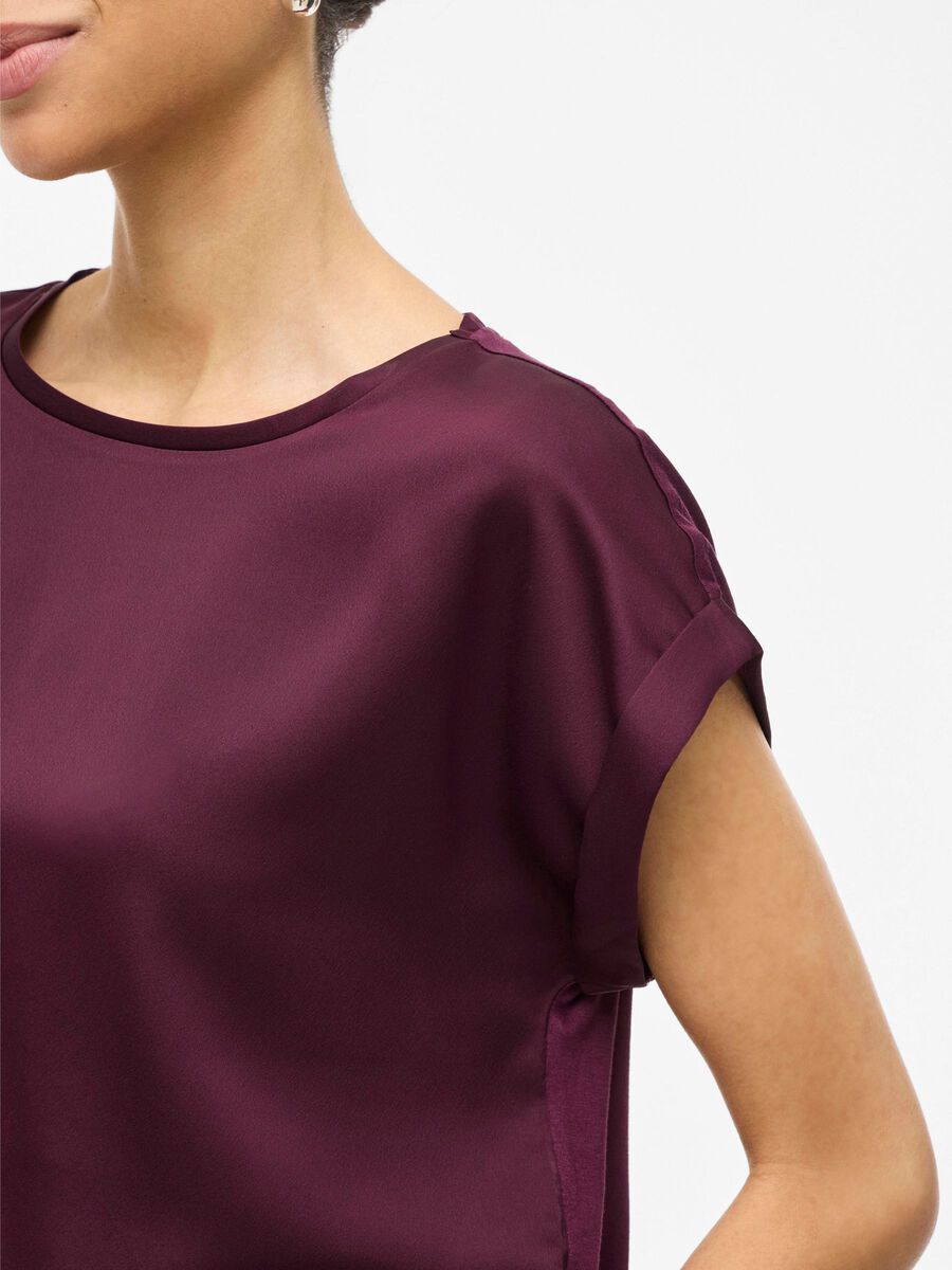 Elle Satin Top (Fig)