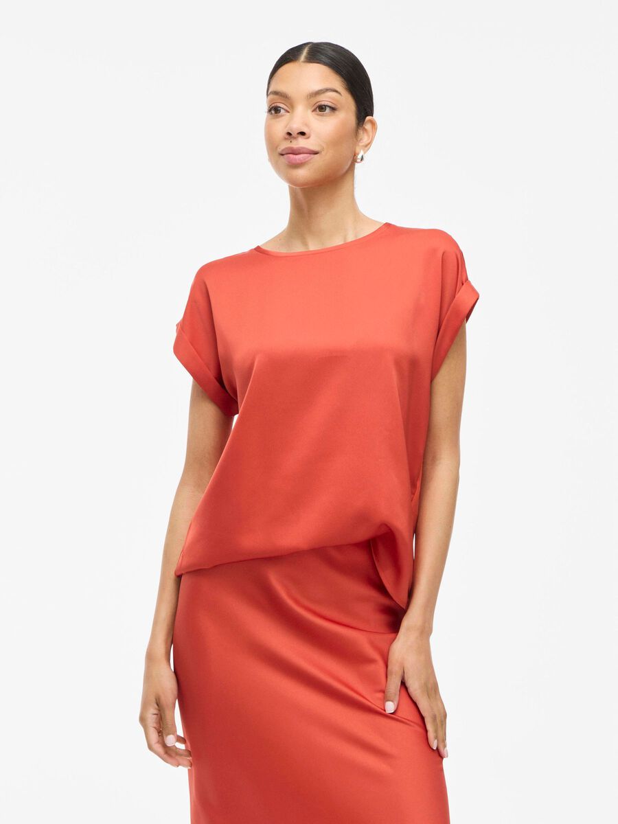 Elle Satin Top (Paprika)