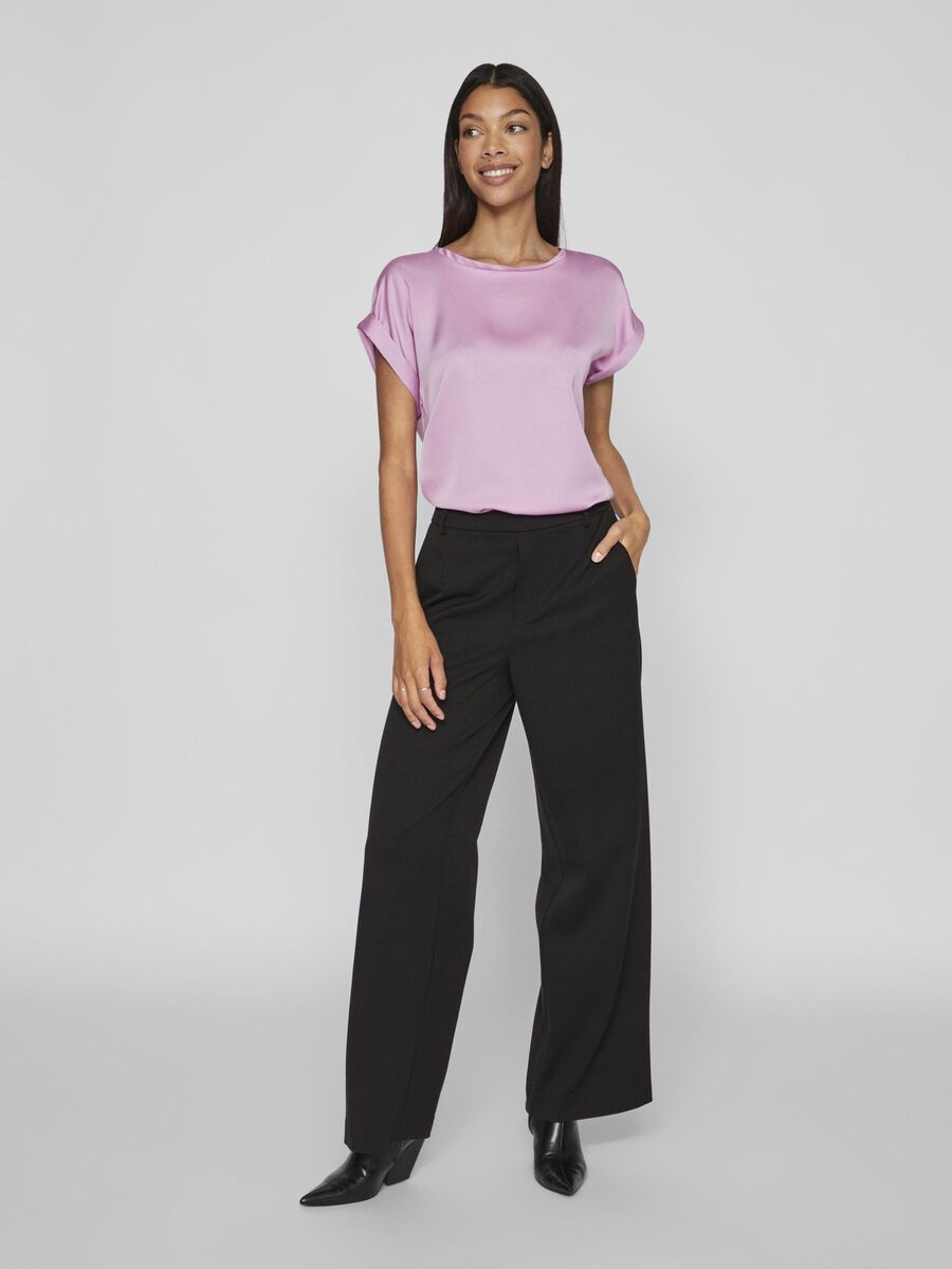 Elle Satin Top (Pastel Lavender)