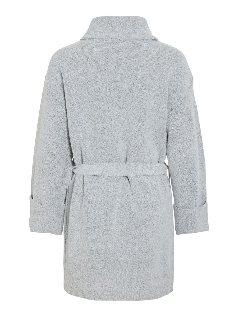 Alva Tie Belt Knit Dress (Light Grey/Melange)