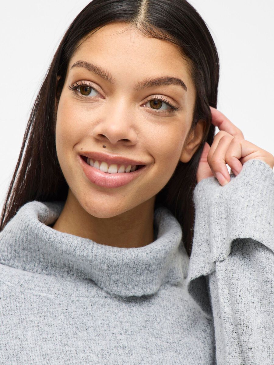 Alva Tie Belt Knit Dress (Light Grey/Melange)