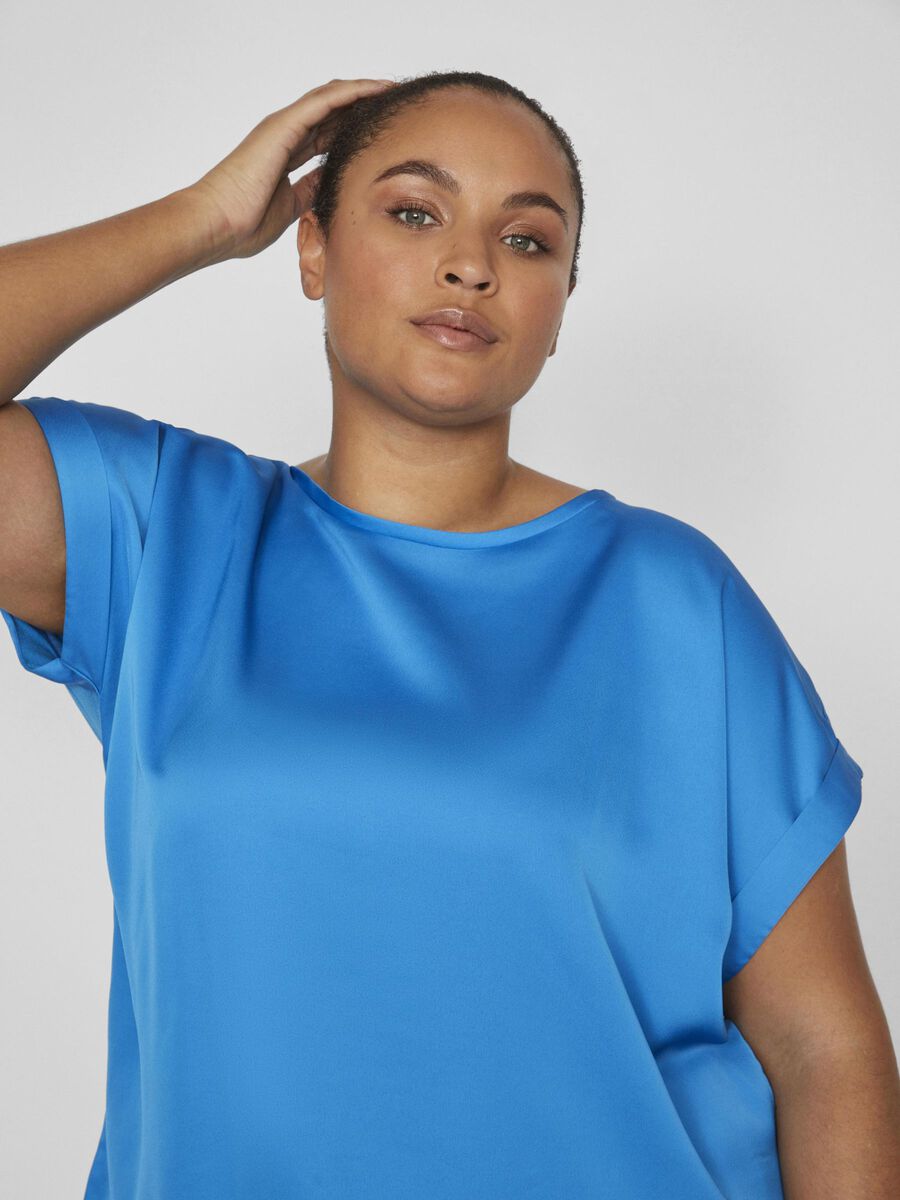 RILEY SATIN TOP (BLUE)