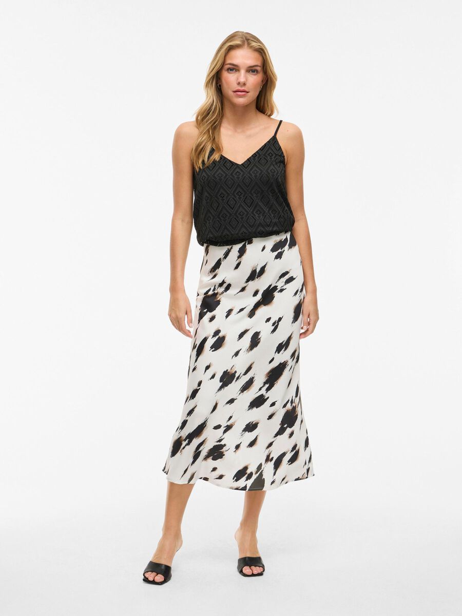 Vielette High Waisted Maxi Skirt (Birch/COI)