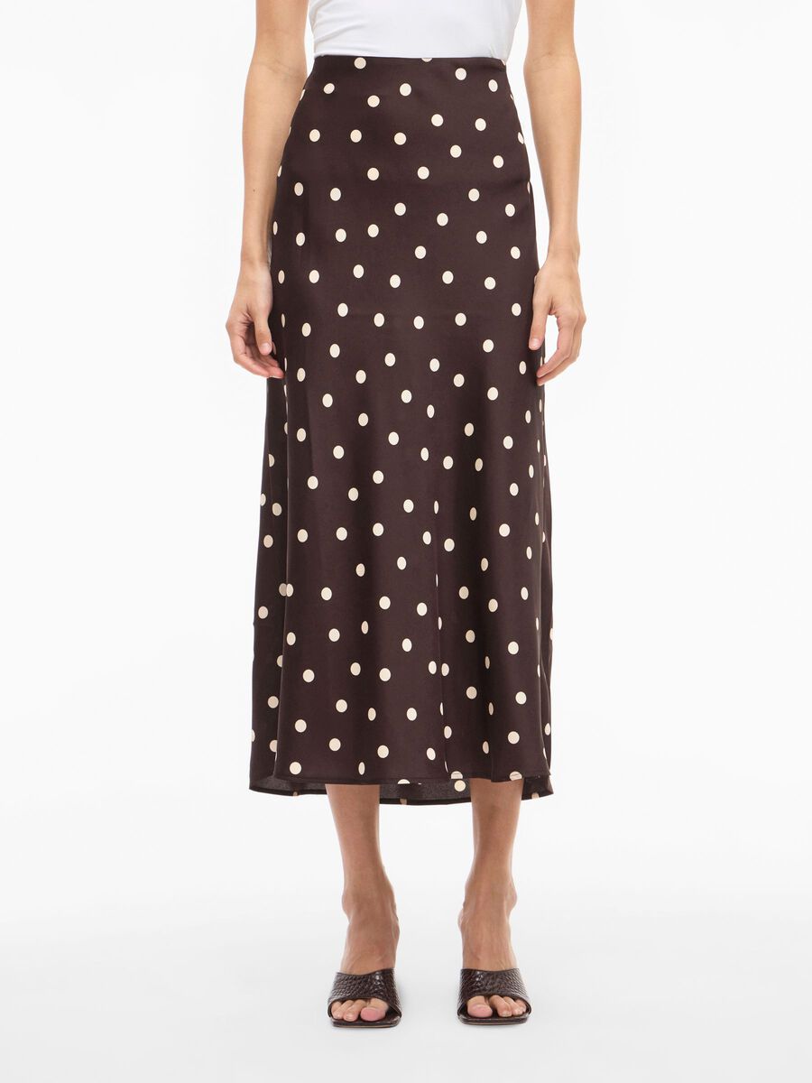 Vielette High Waisted Maxi Skirt (Sandshell/Coffee Bean)