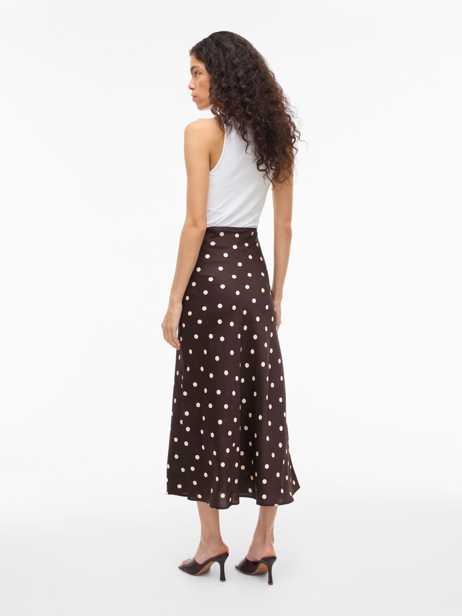 Vielette High Waisted Maxi Skirt (Sandshell/Coffee Bean)