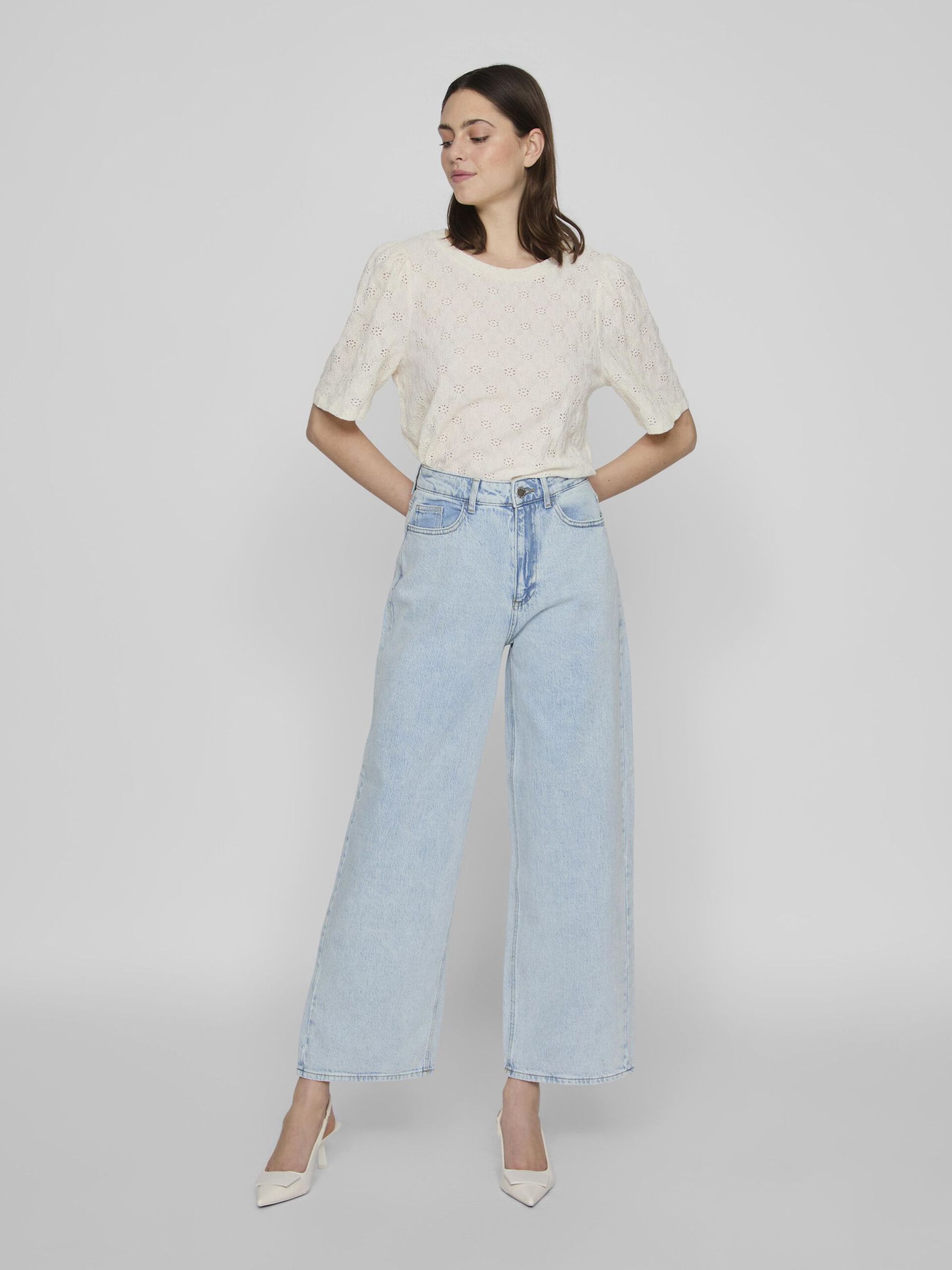 Freya Wide Leg Jeans Regular (Light Blue Denim)