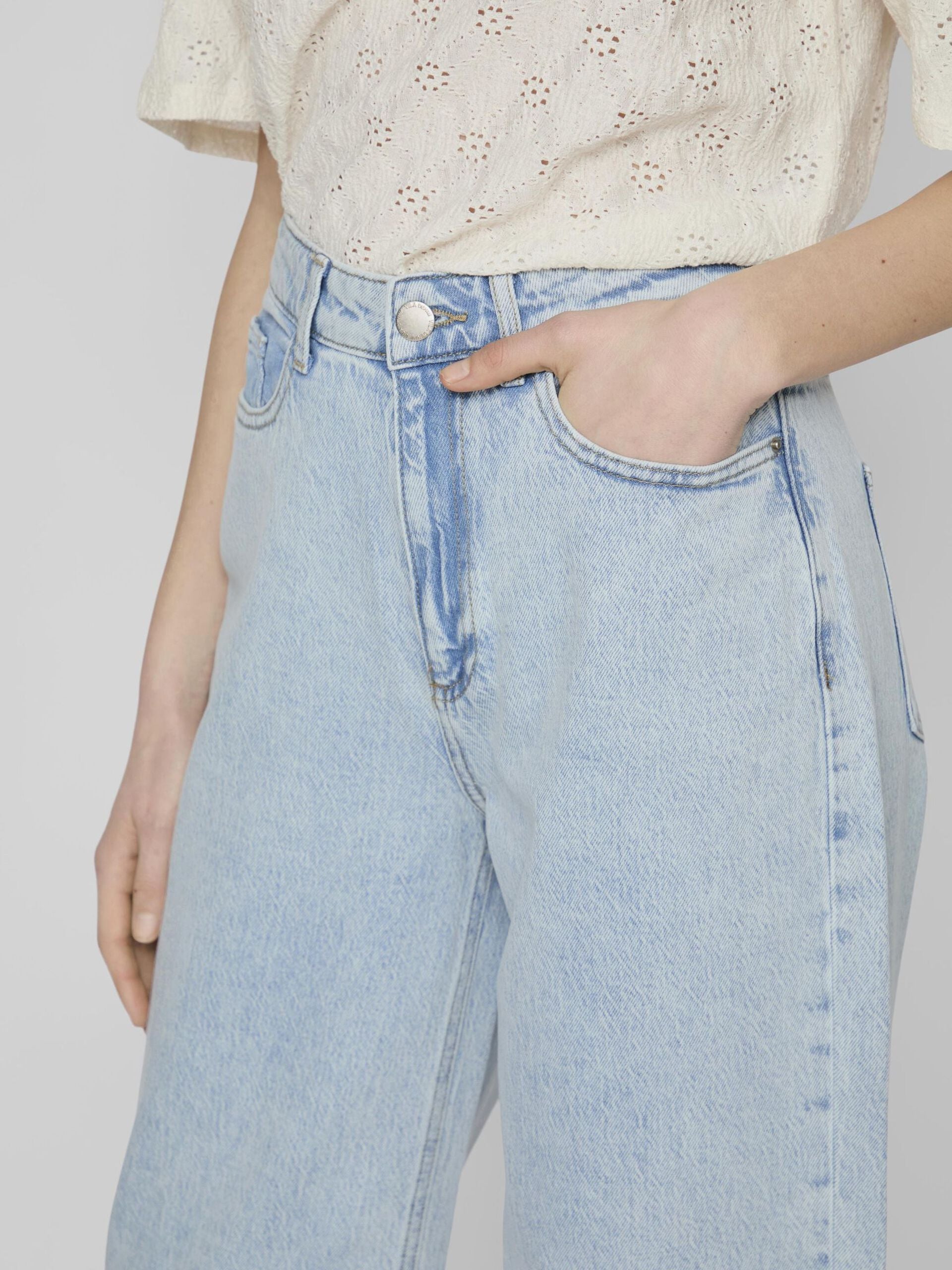 Freya Wide Leg Jeans Regular (Light Blue Denim)
