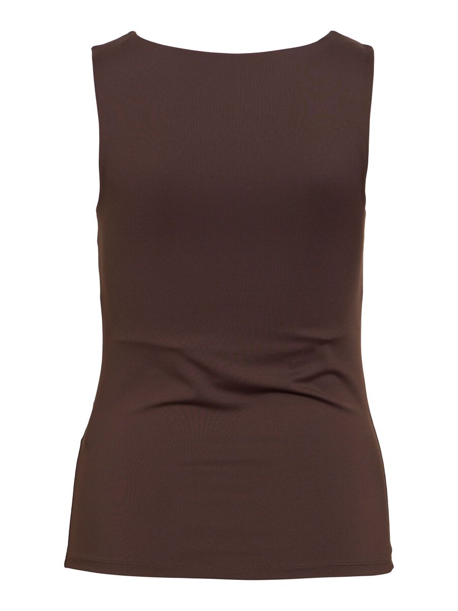 Kennza O-Neck Tank Top (Coffee Bean)
