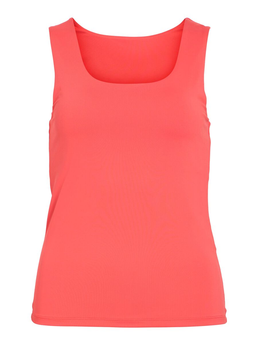Kennza O-Neck Tank Top (Hibiscus)