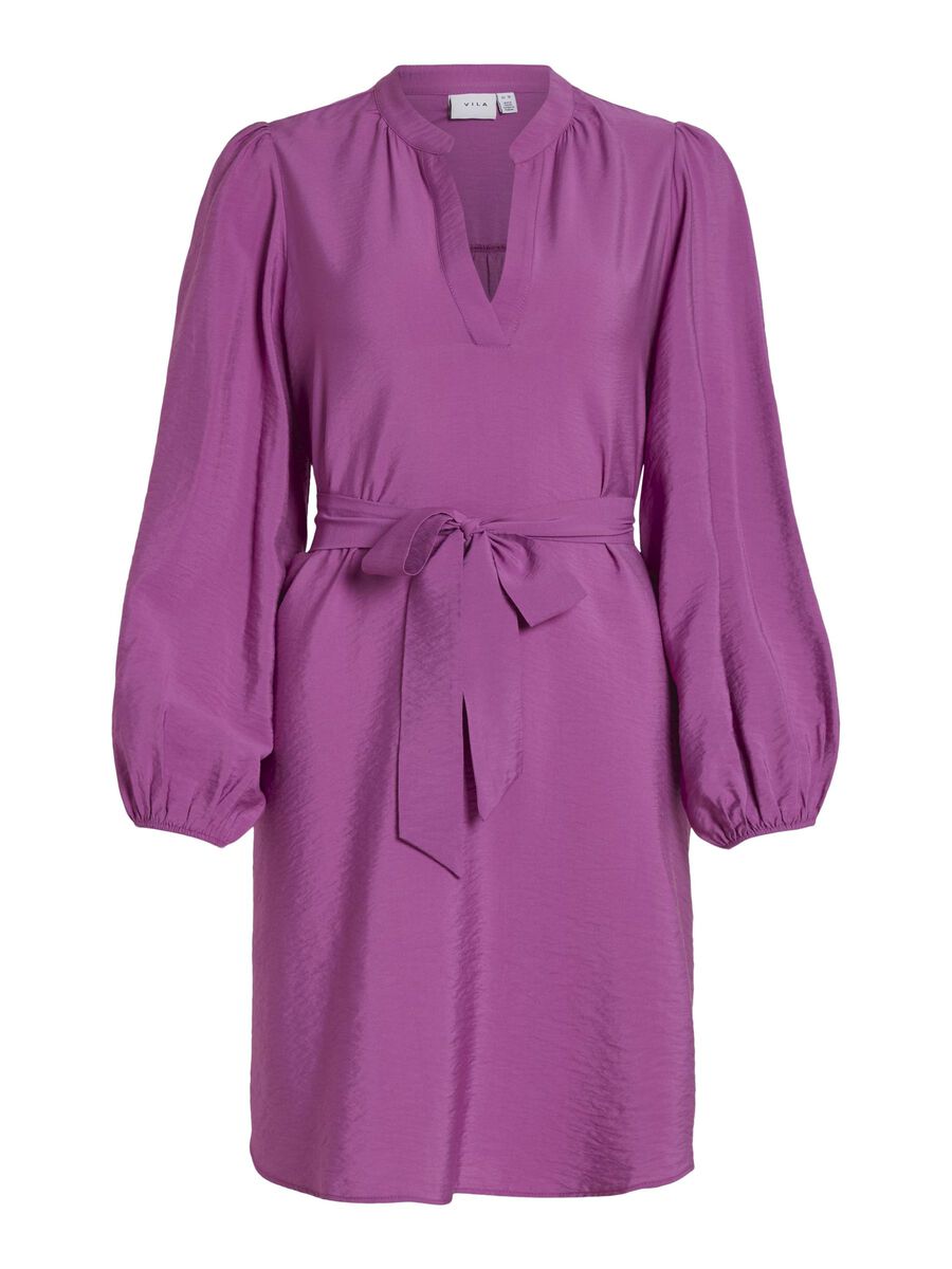 VANDY L/S SHORT DRESS (CATTLEYA ORCHID)