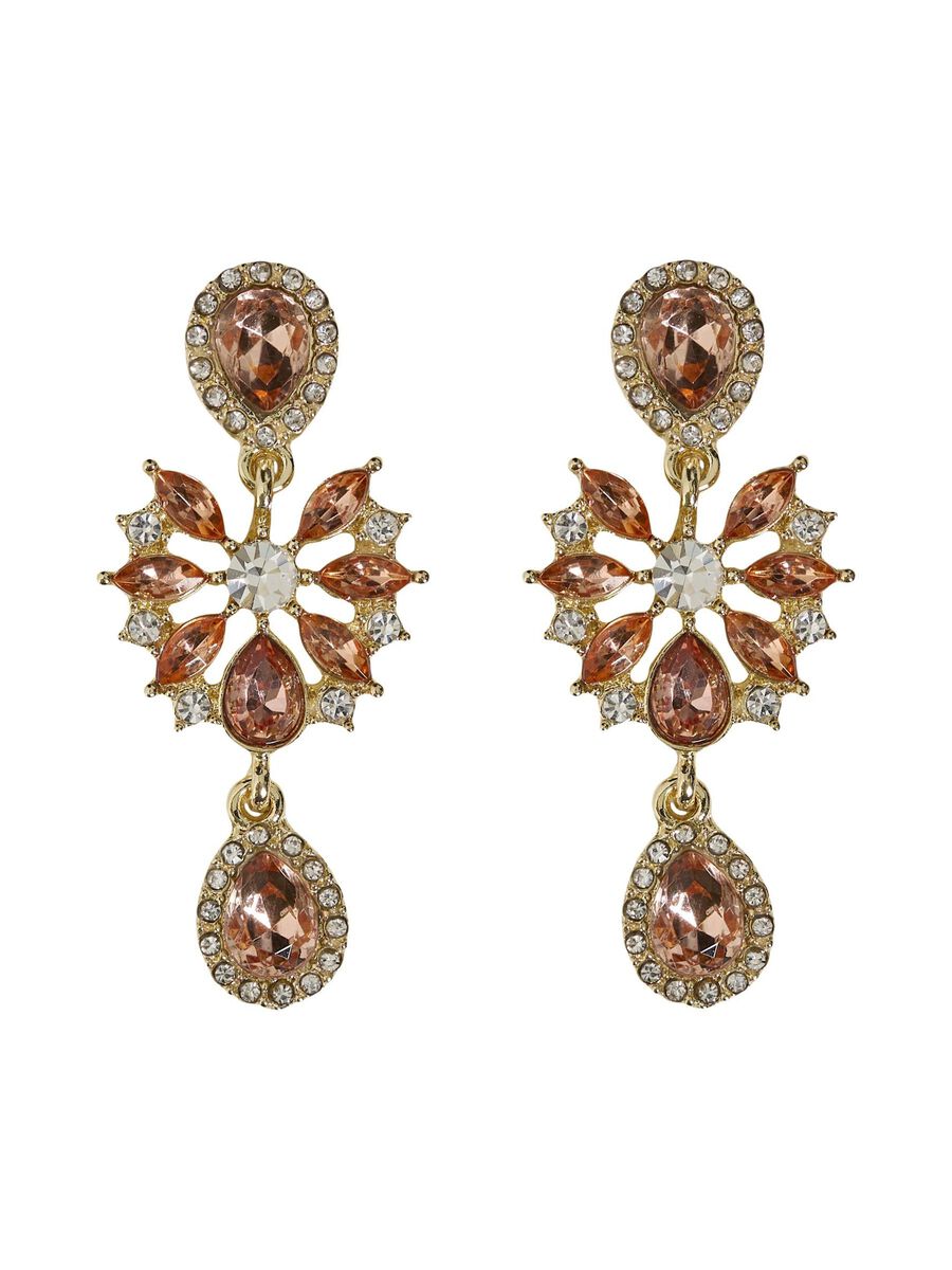 MYRA EARRINGS (GOLD/CORAL)