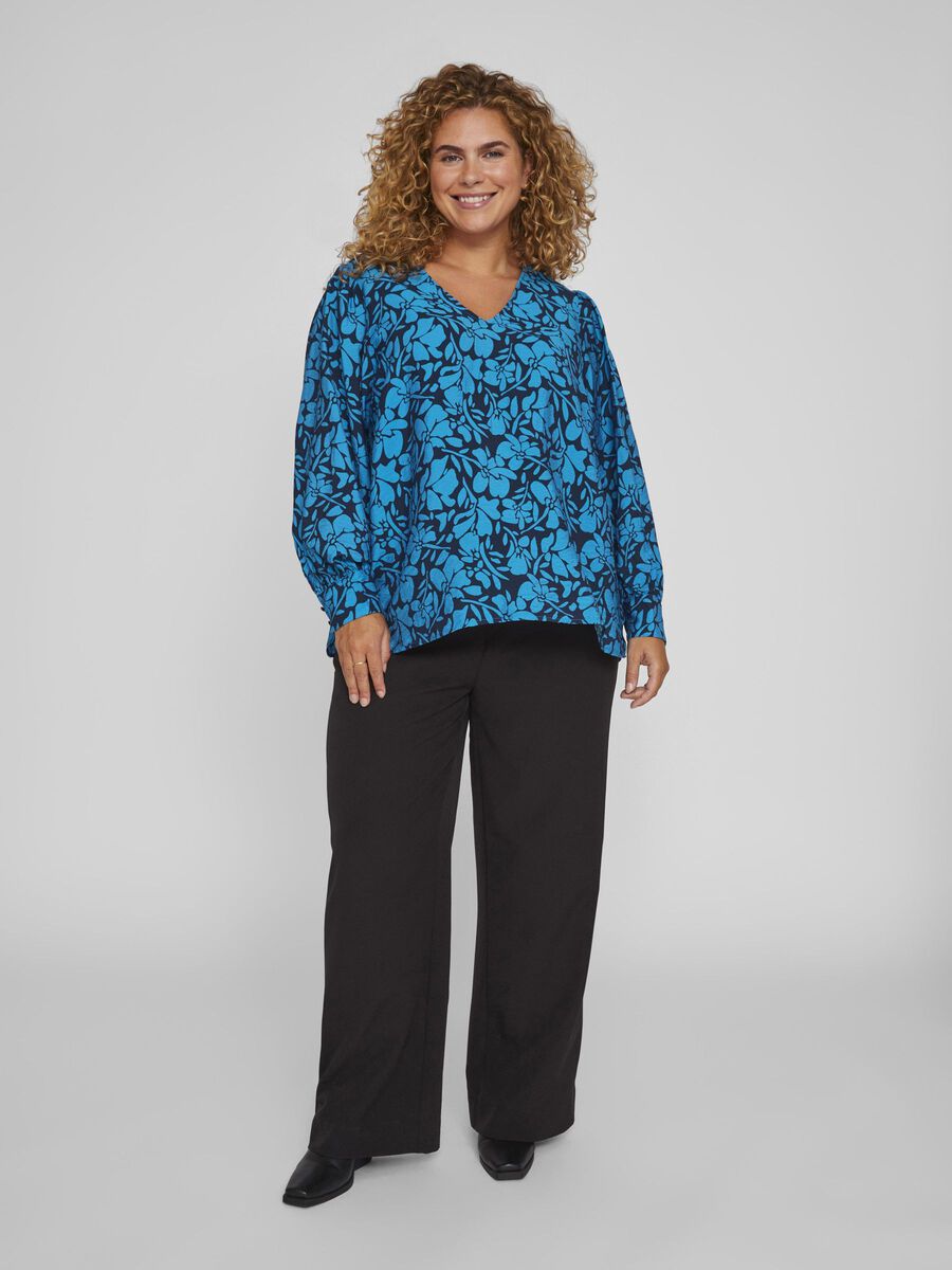 NOA V NECK TOP (NAVY/BLUE)