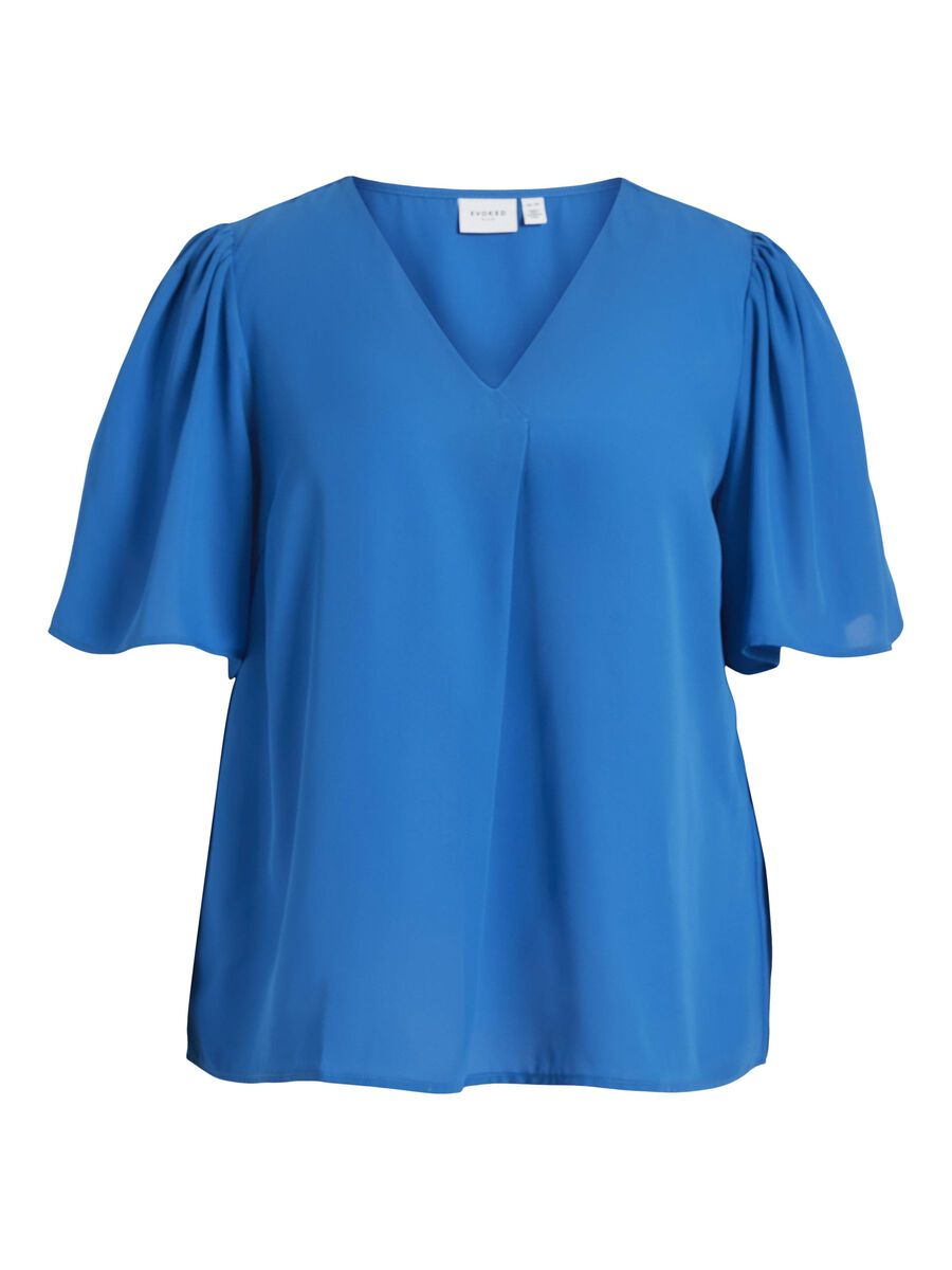 LUCIA V NECK TOP (BLUE)