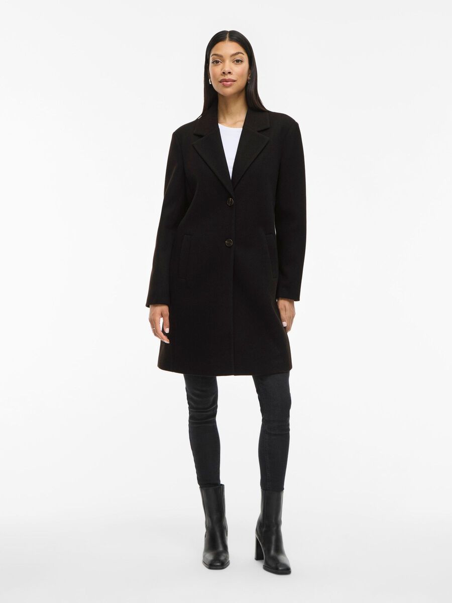 Claudia Button Coat (Black Beauty)