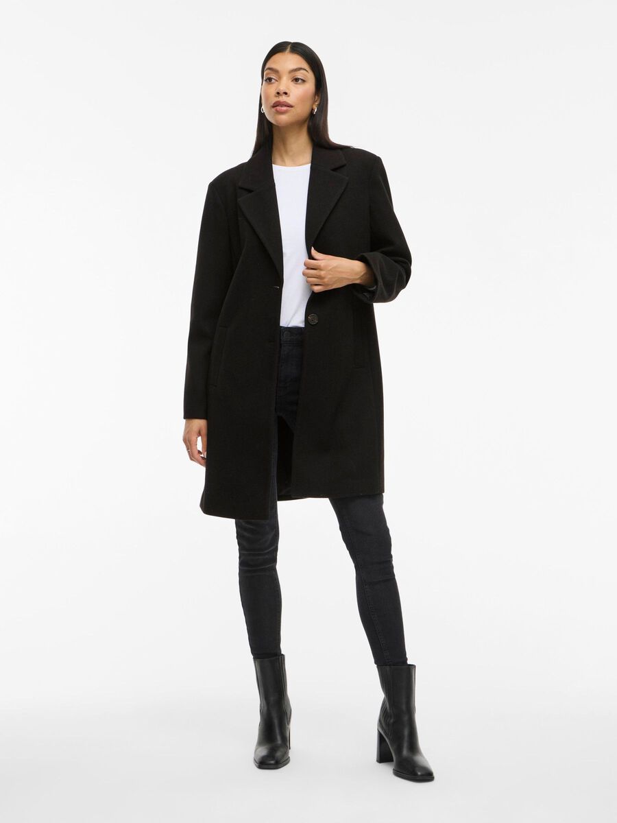 Claudia Button Coat (Black Beauty)