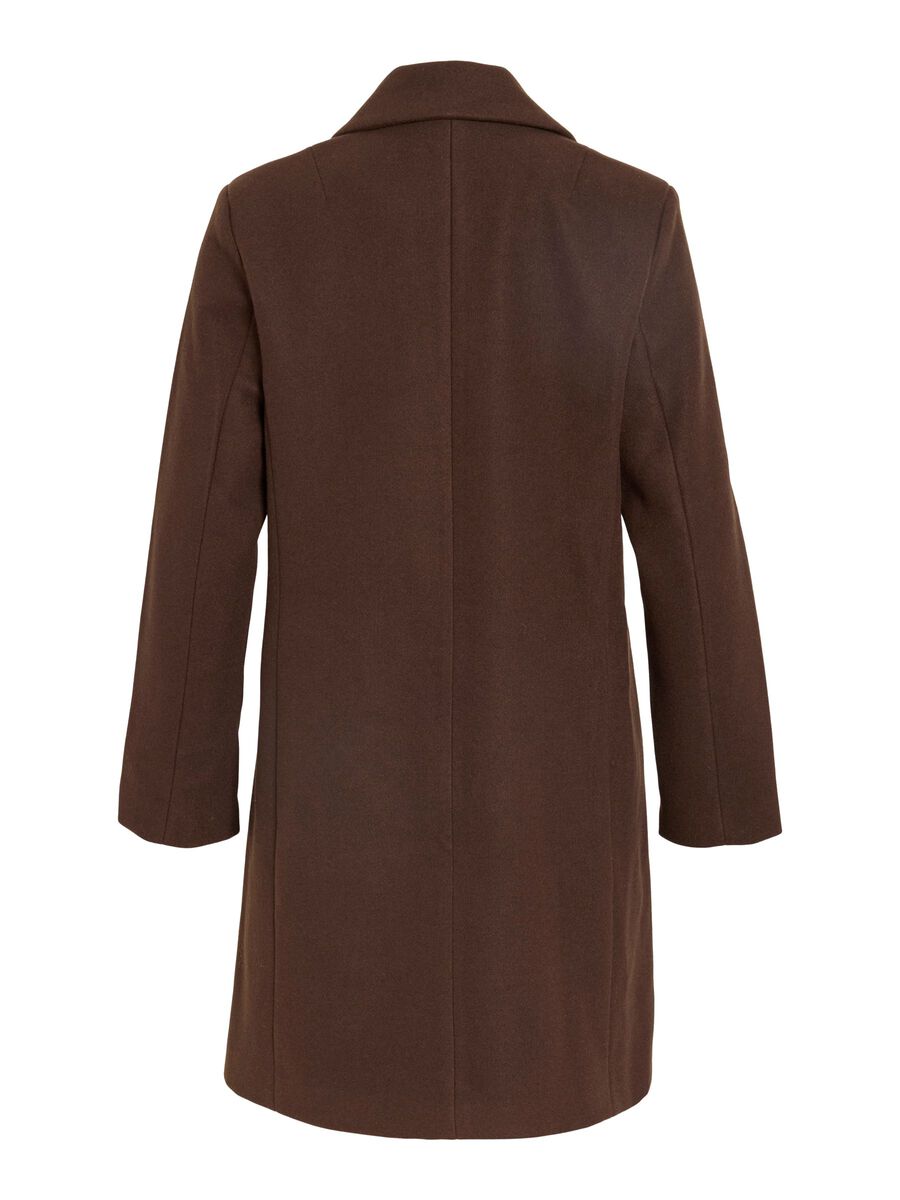 Claudia Button Coat (Coffee Bean)