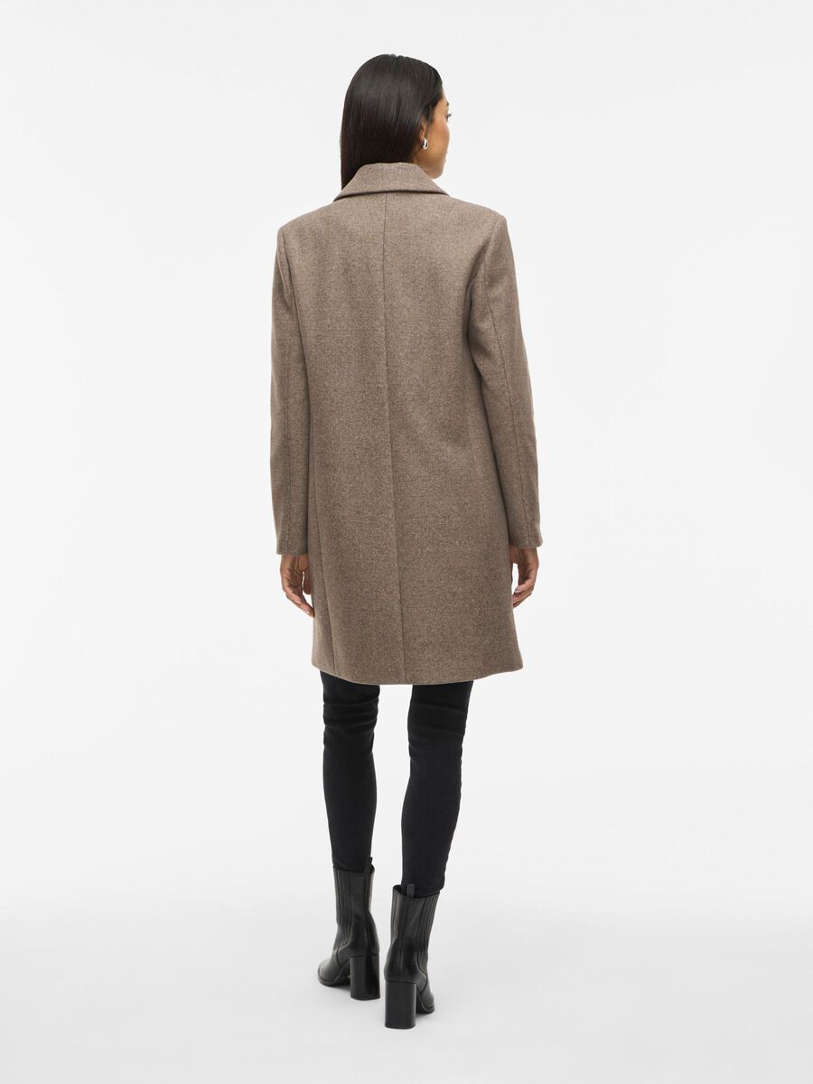 Claudia Button Coat (Falcon/Melange)