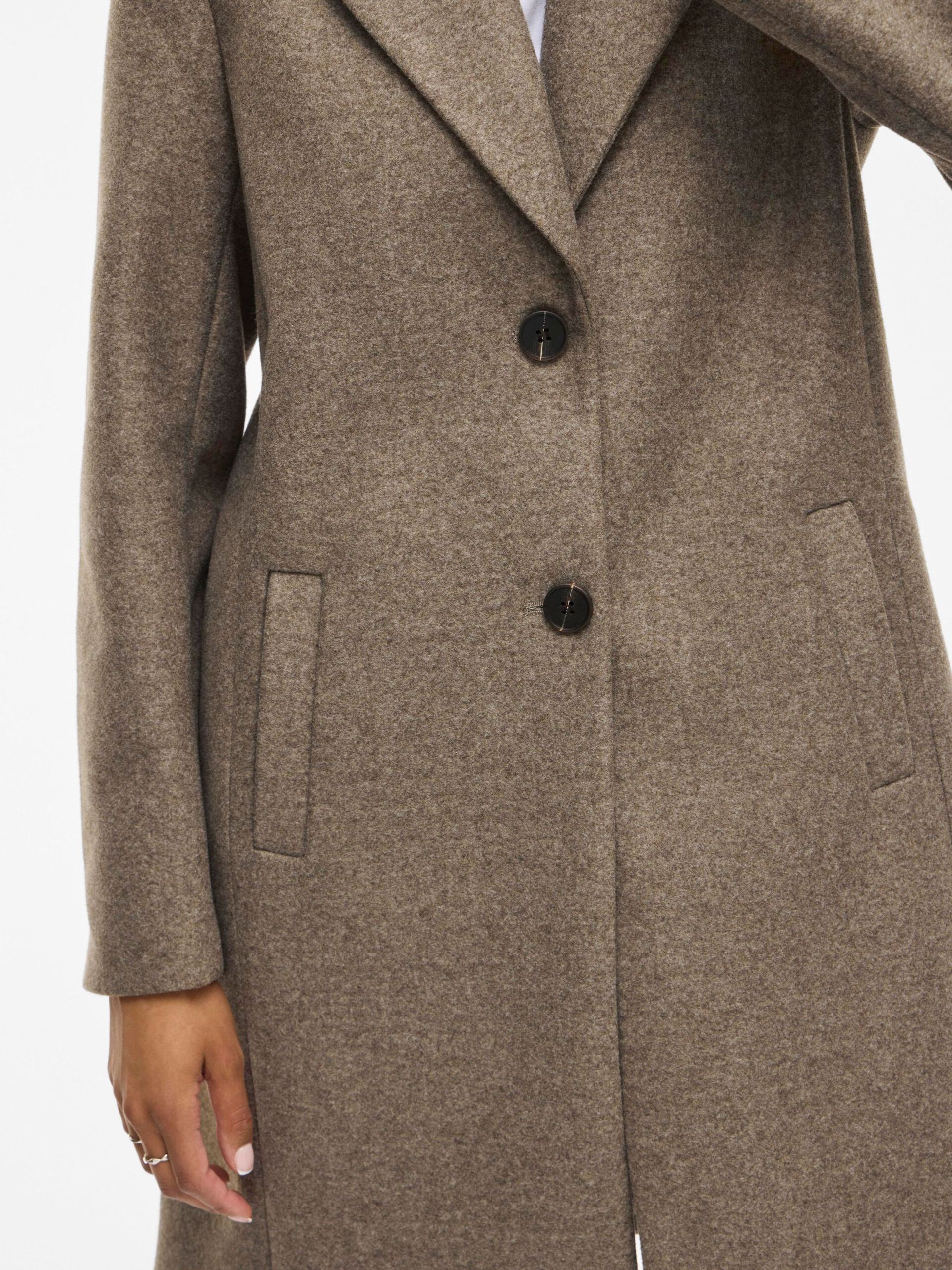 Claudia Button Coat (Falcon/Melange)