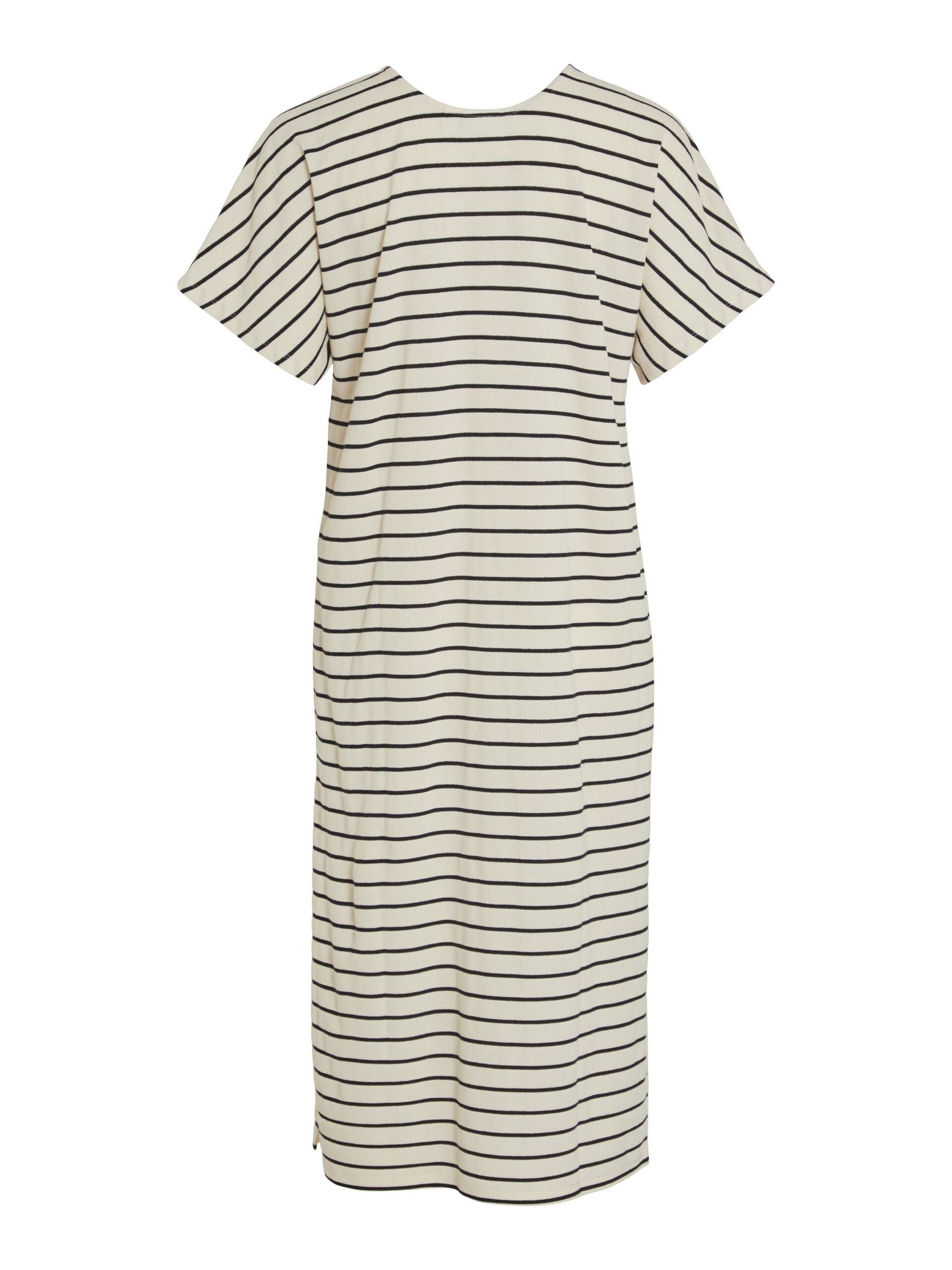 Vialo Short Sleeve Midi Dress (Birch/ Black)