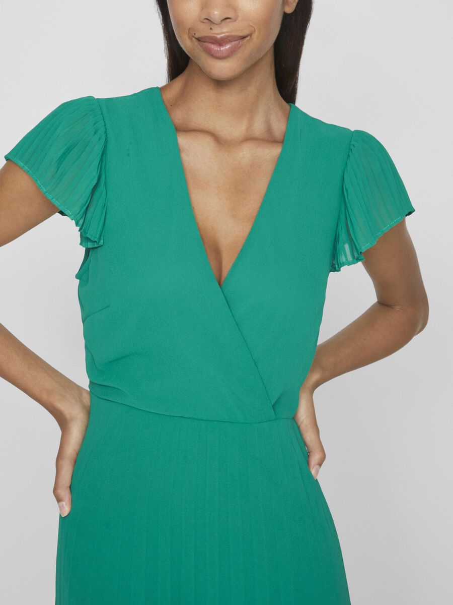 VISO FAKE WRAP MIDI DRESS (ULTRAMARINE GREEN)