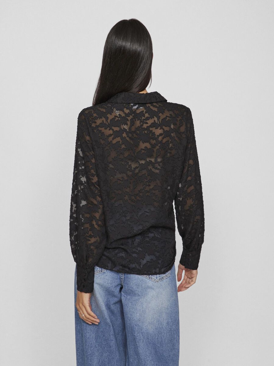 Lema Lace Shirt (Black Beauty)