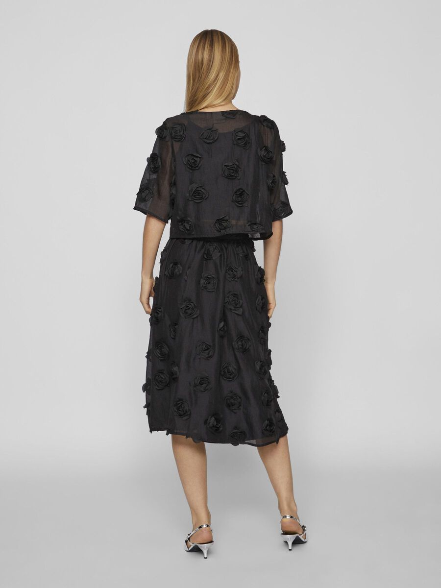 FLORY MIDI SKIRT (BLACK)