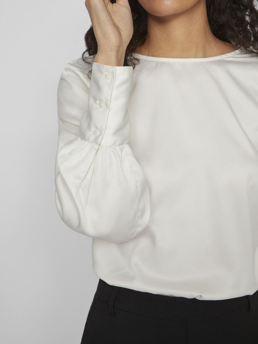 MARCA DRAPED BACK LONG SLEEVED TOP (BIRCH)