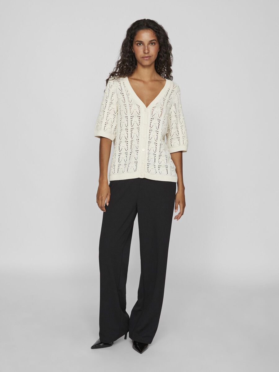 Thena V-Neck Knit Cardigan (Birch)