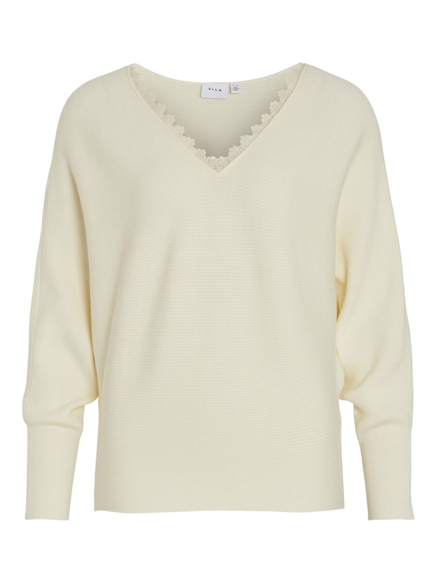 Cila Lace Trimmed Jumper (Birch)