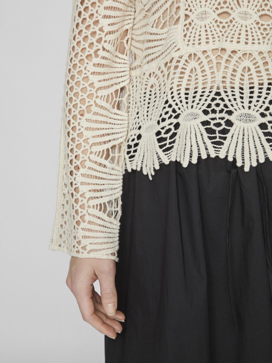 Julia Crochet O-Neck Top