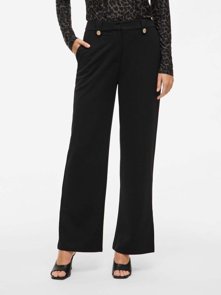 Clara High Waist Trousers (Black)