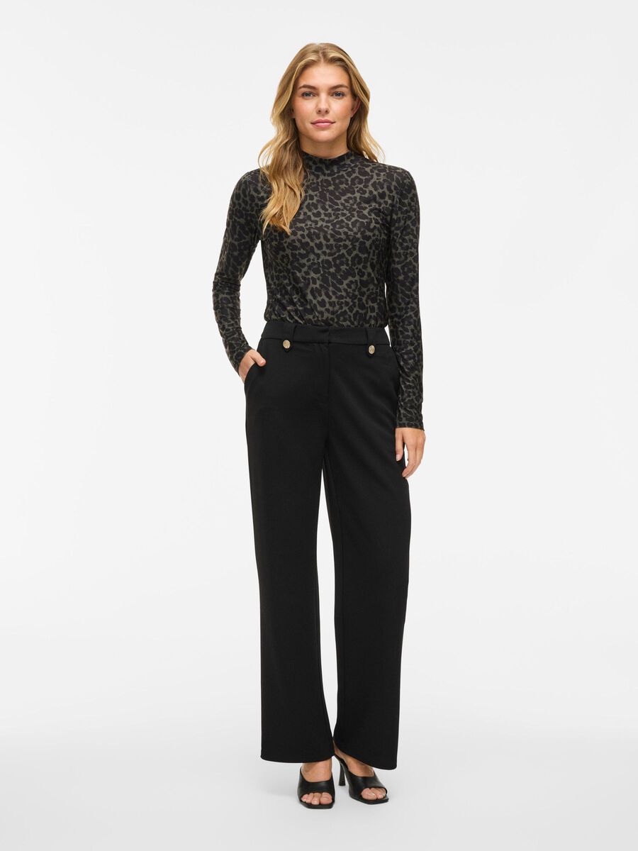 Clara High Waist Trousers (Black)