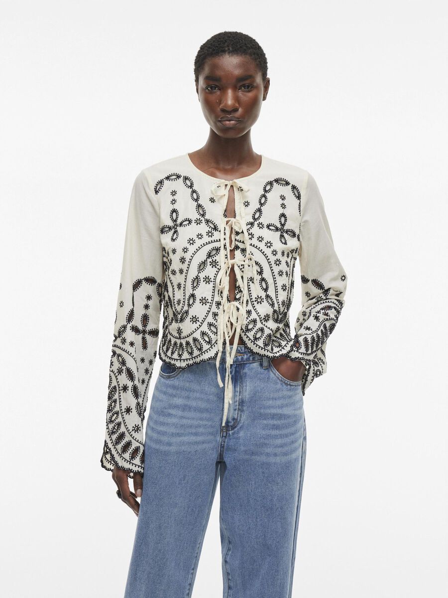 Brodie Tie Front Top (Birch/Meteorite)