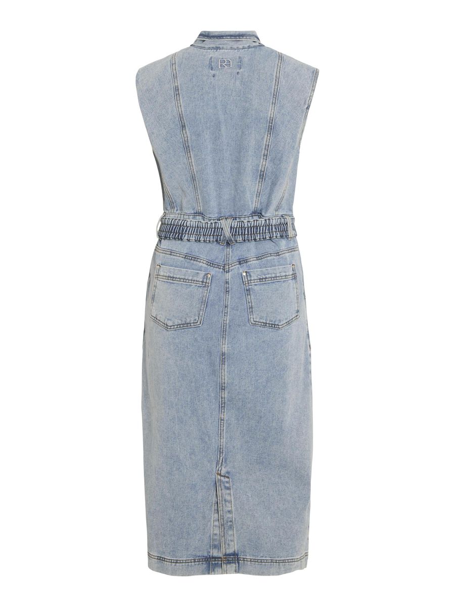 Lana Midi Denim Dress (Light Blue Denim)