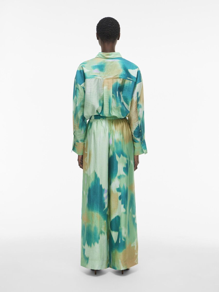 Roula Wide Leg Trousers (Hemlock/Multi)