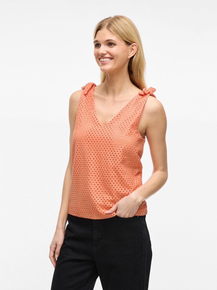 Veronica Sleeveless Top (Cadmium Orange)